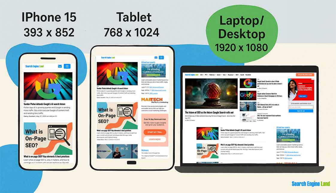 Giao diện website doanh nghiệp chuẩn SEO hiển thị tốt trên di động