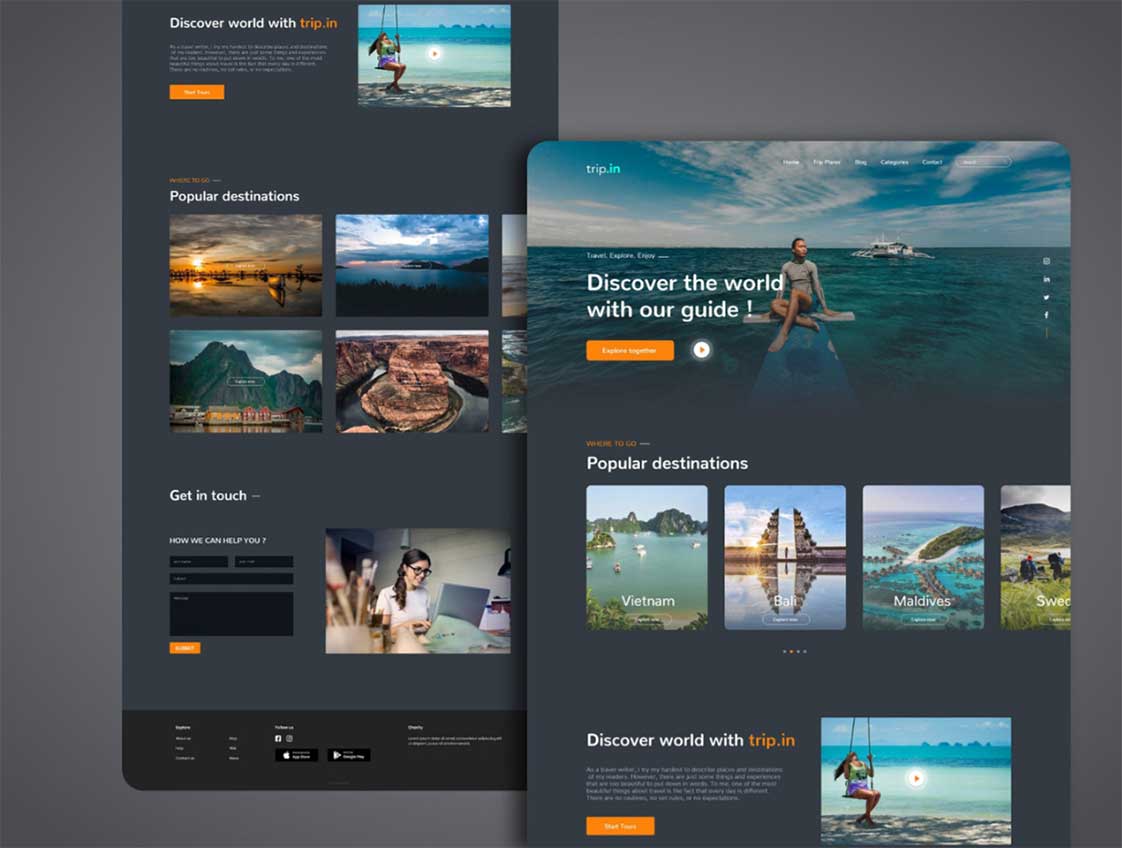 giao diện website đặt tour du lịch Mũi Né