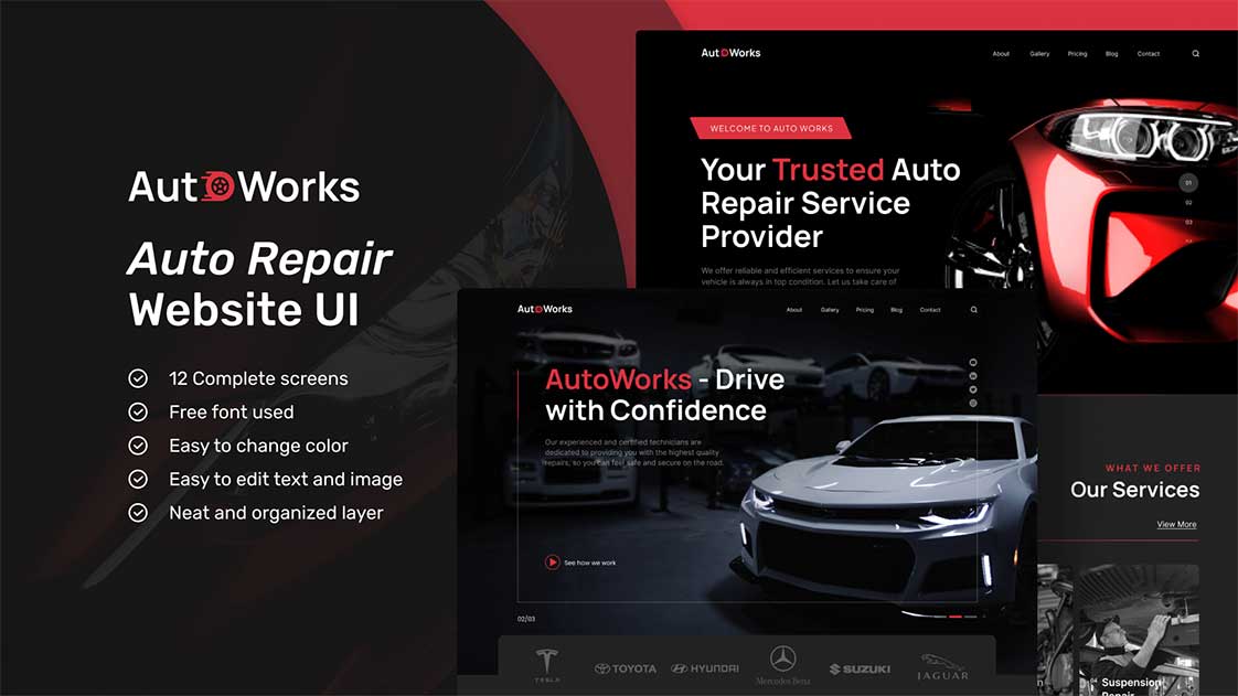 Thiết kế web dịch vụ sửa xe tại Bình Thuận